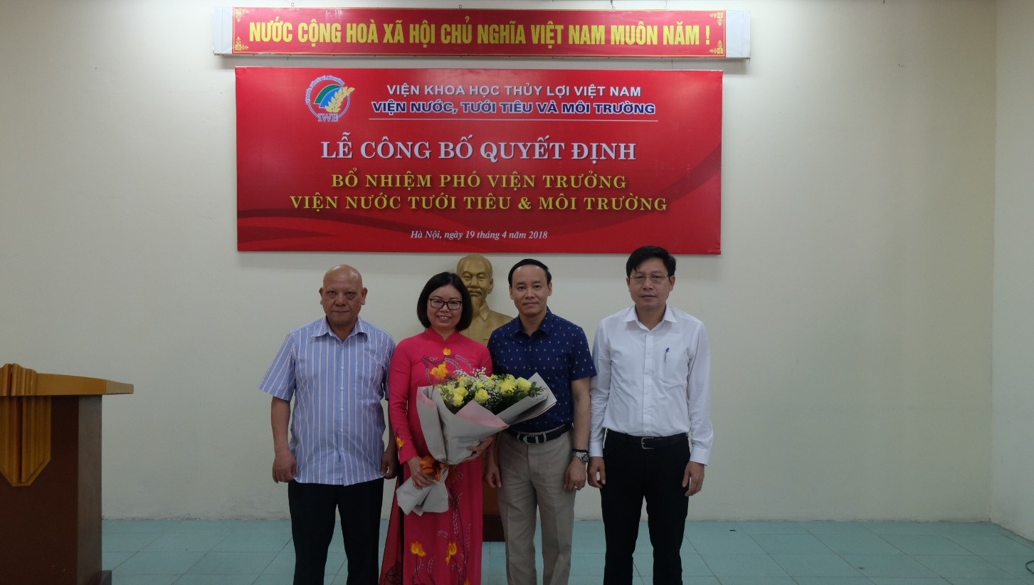 Công bố Quyết định bổ nhiệm Phó Viện trưởng Viện Nước, Tưới tiêu và Môi trường Công bố Quyết định bổ nhiệm Phó Viện trưởng Viện Nước, Tưới tiêu và Môi trường